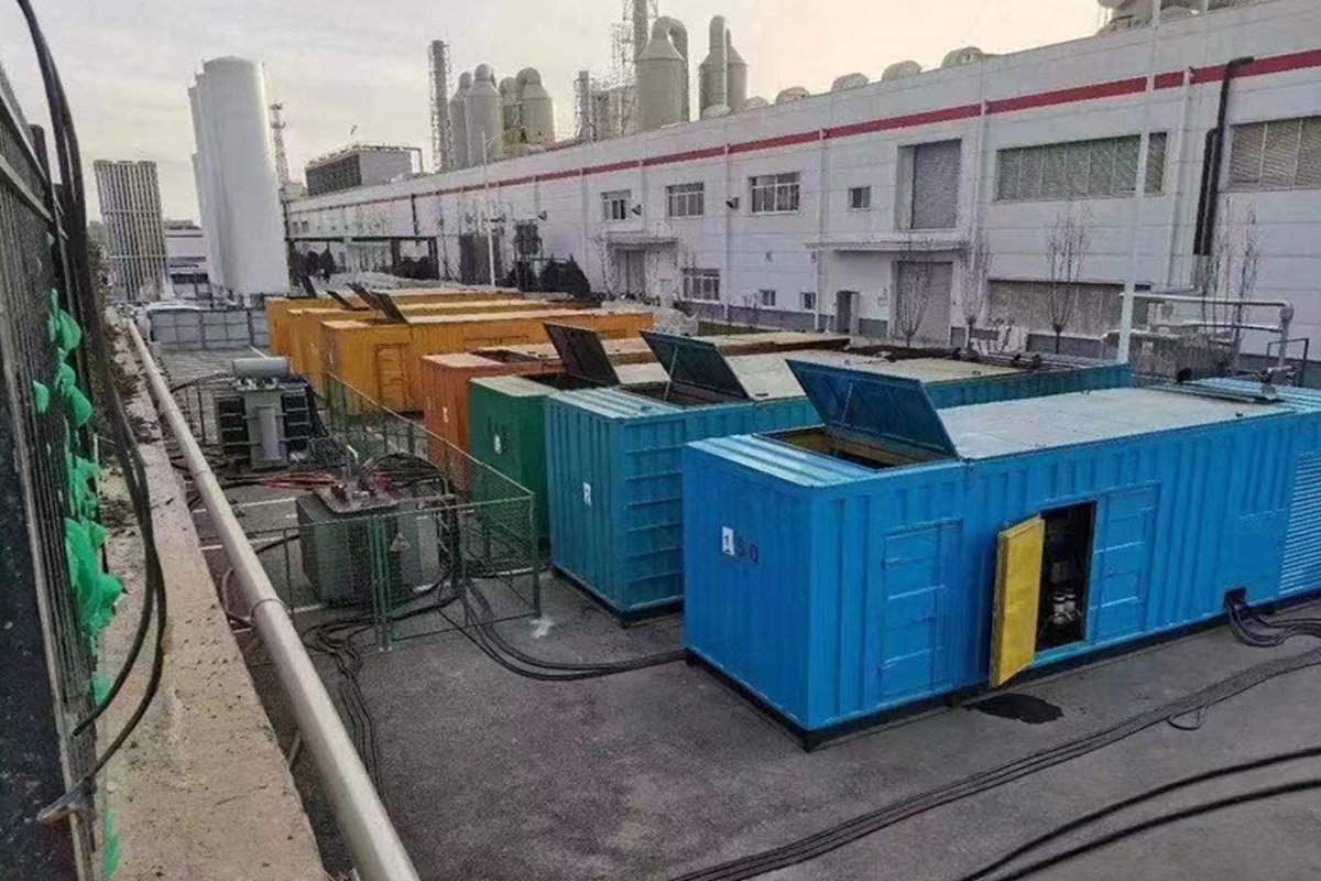 定西发电机租赁施工现场